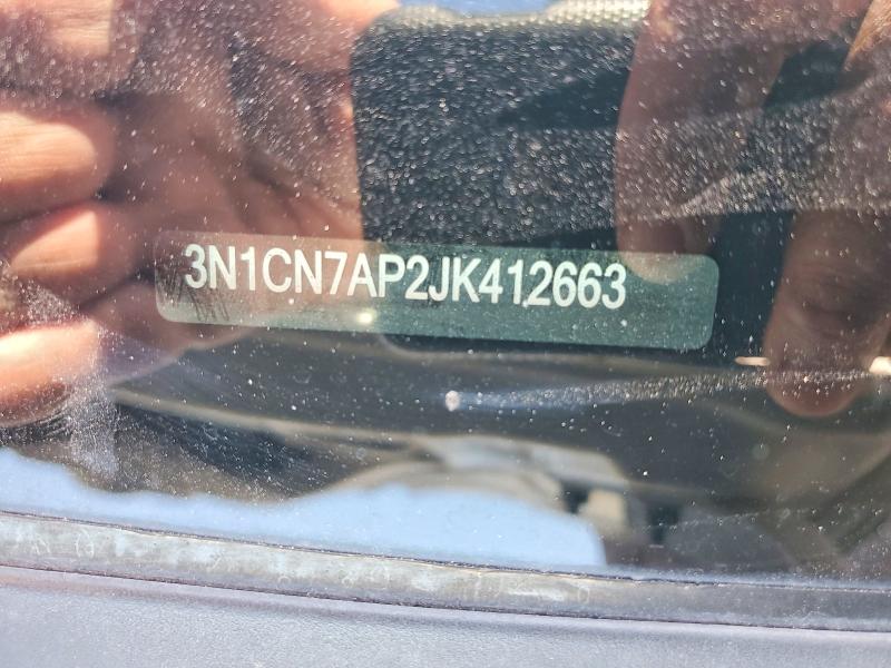 52096836 :رقم المزاد ، 3N1CN7AP2JK412663 vin ، 2018 Nissan Versa مزاد بيع