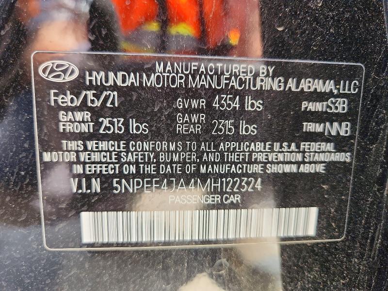 Aukcja sprzedaży 2021 Hyundai Sonata, vin: 5NPEF4JA4MH122324, numer aukcji: 53381546