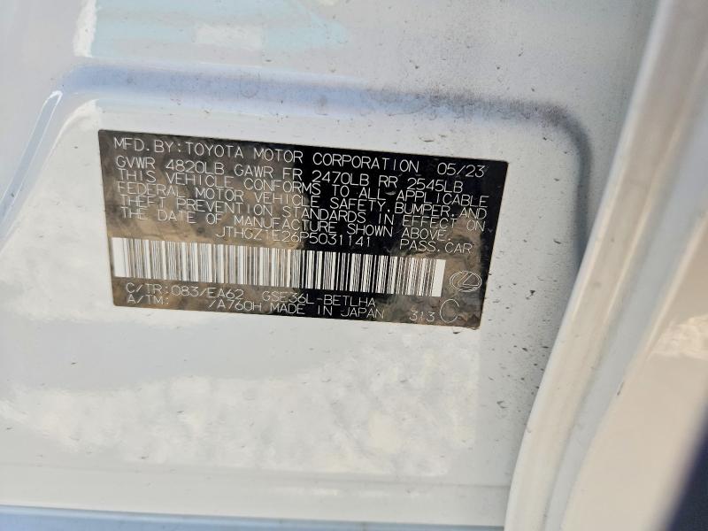 2023 Lexus Is მანქანა იყიდება აუქციონზე, vin: JTHGZ1E26P5031141, აუქციონის ნომერი: 53367206