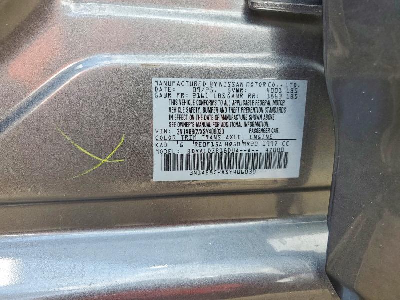Продажа на аукционе авто 2025 Nissan Sentra, vin: 3N1AB8CVXSY406030, номер лота: 54526526
