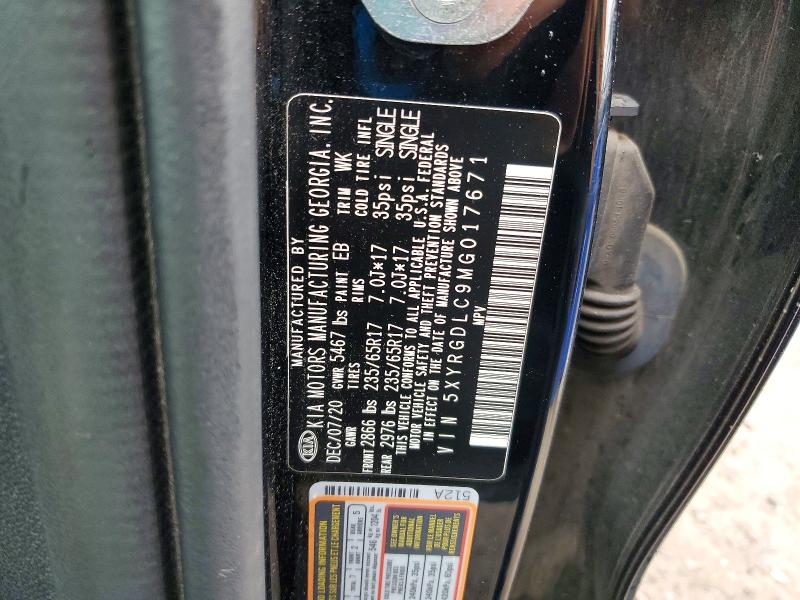 Продаж на аукціоні авто 2021 Kia Sorento, vin: 5XYRGDLC9MG017671, номер лоту: 52704296