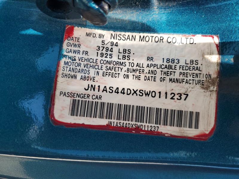 Продаж на аукціоні авто 1995 Nissan 240sx, vin: JN1AS44DXSW011237, номер лоту: 53525646