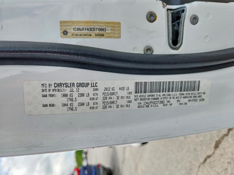 Продаж на аукціоні авто 2012 Jeep Patriot, vin: 1C4NJPFA3CD719963, номер лоту: 52929716