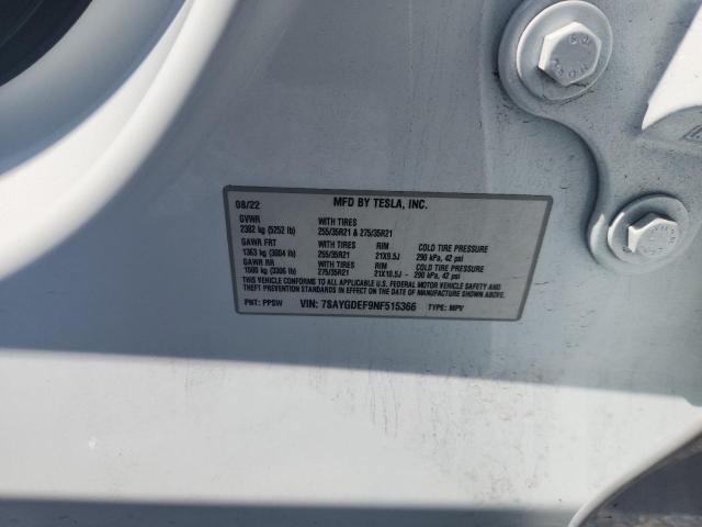 Продаж на аукціоні авто 2022 Tesla Model Y, vin: 7SAYGDEF9NF515366, номер лоту: 52551026