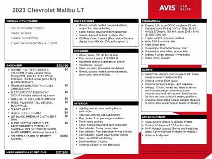 53352766 :رقم المزاد ، 1G1ZD5ST6PF220579 vin ، 2023 Chevrolet Malibu مزاد بيع