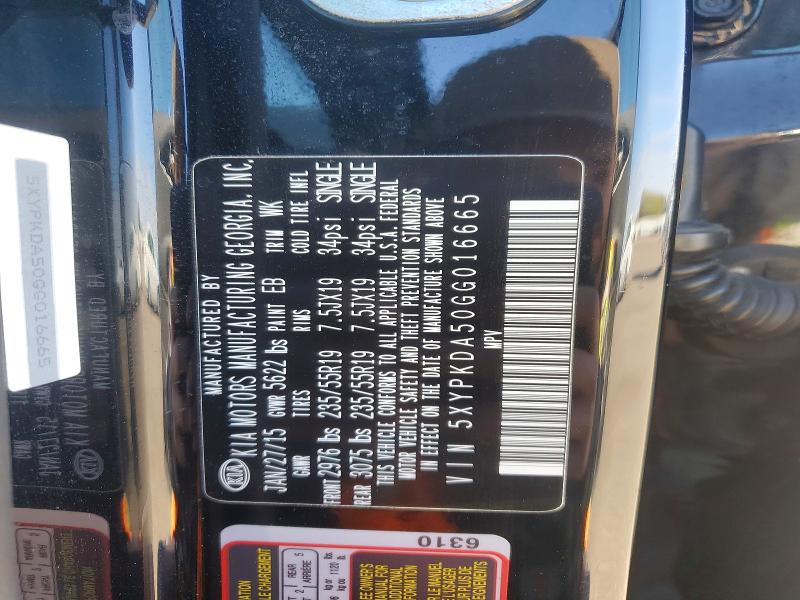 Продажа на аукционе авто 2016 Kia Sorento, vin: 5XYPKDA50GG016665, номер лота: 51650586