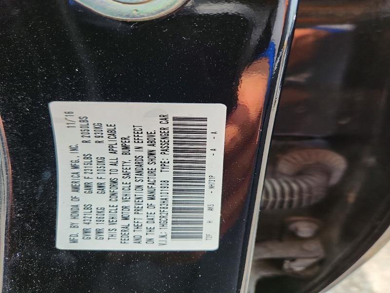 53933776 :رقم المزاد ، 1HGCR2F83HA101908 vin ، 2017 Honda Accord مزاد بيع