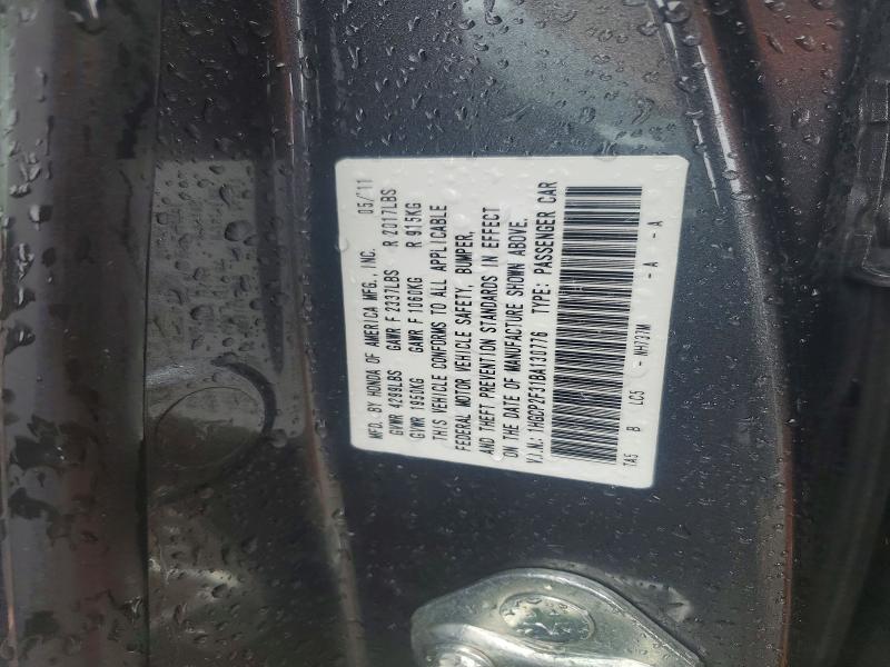 2011 Honda Accord მანქანა იყიდება აუქციონზე, vin: 1HGCP2F31BA130776, აუქციონის ნომერი: 55389066