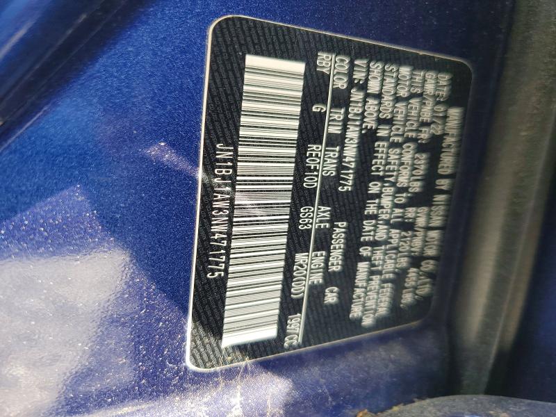 54640556 :رقم المزاد ، JN1BJ1AW3NW471775 vin ، 2022 Nissan Rogue Sport مزاد بيع