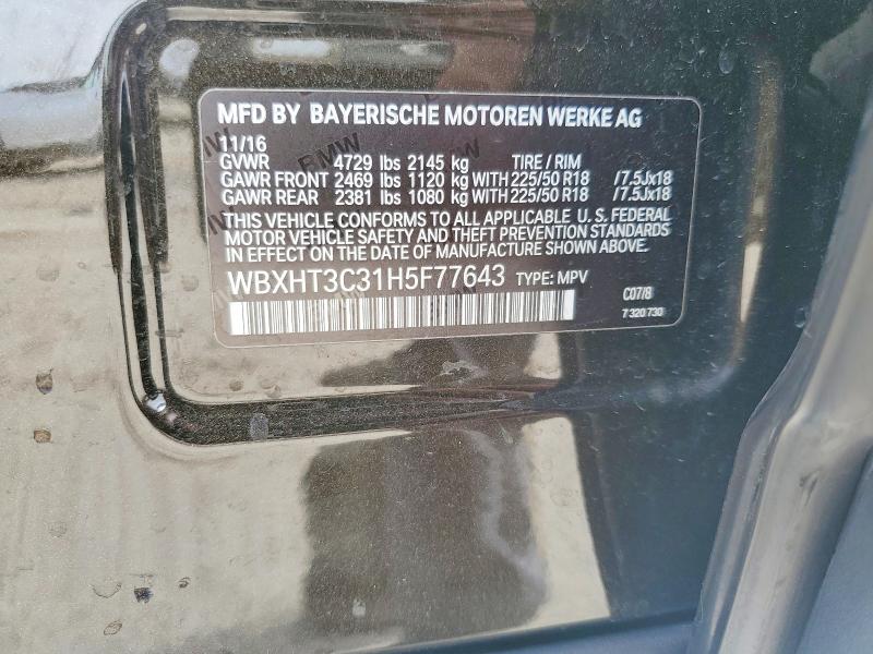Aukcja sprzedaży 2017 Bmw X1, vin: WBXHT3C31H5F77643, numer aukcji: 54181316