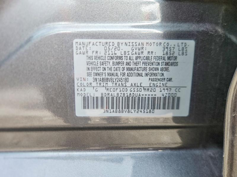 Продажа на аукционе авто 2020 Nissan Sentra, vin: 3N1AB8BV8LY245180, номер лота: 52519876