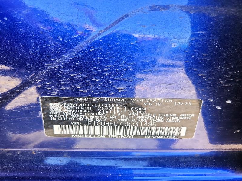 Aukcja sprzedaży 2024 Subaru Impreza, vin: JF1GUHHC7R8341495, numer aukcji: 52820096