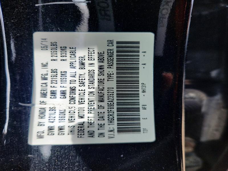 54270356 :رقم المزاد ، 1HGCR2F89EA235270 vin ، 2014 Honda Accord مزاد بيع