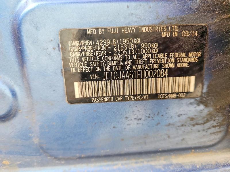 Aukcja sprzedaży 2015 Subaru Impreza, vin: JF1GJAA61FH002084, numer aukcji: 54676686