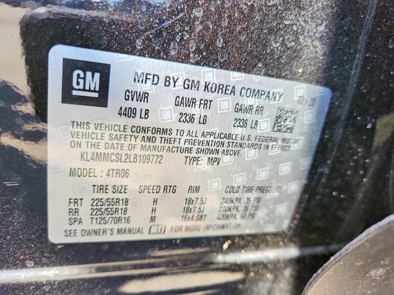 Aukcja sprzedaży 2020 Buick Encore Gx, vin: KL4MMCSL2LB109772, numer aukcji: 51782236