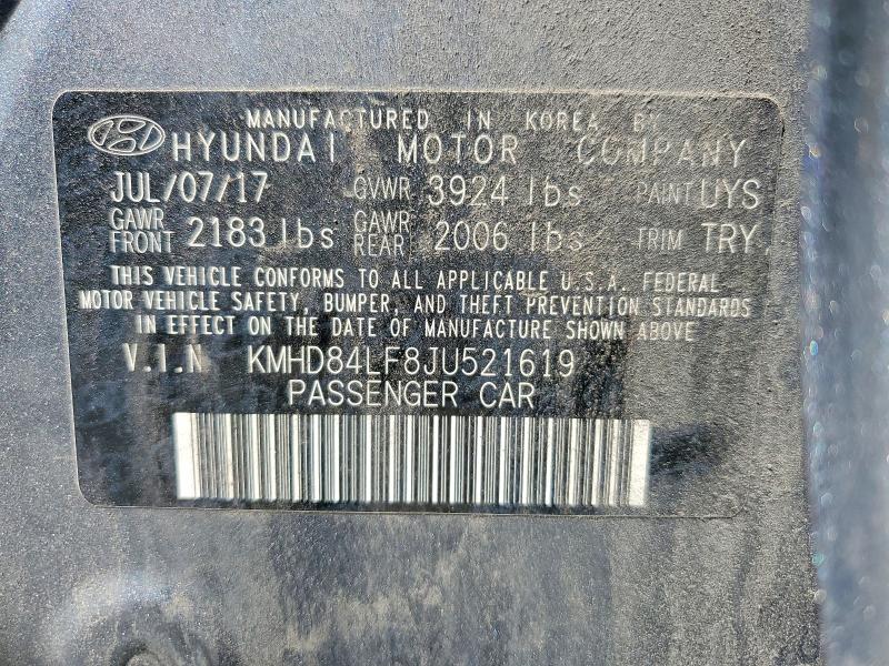 53302816 :رقم المزاد ، KMHD84LF8JU521619 vin ، 2018 Hyundai Elantra مزاد بيع