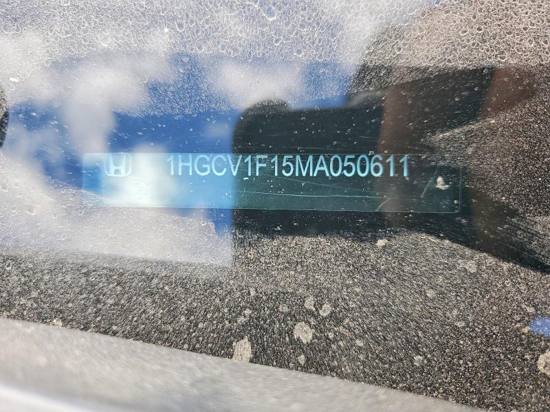54816276 :رقم المزاد ، 1HGCV1F15MA050611 vin ، 2021 Honda Accord مزاد بيع