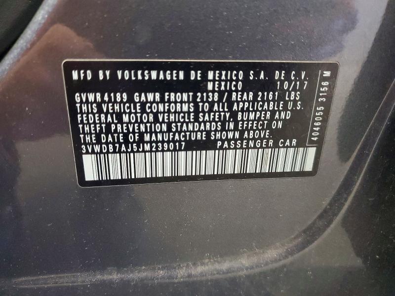 Aukcja sprzedaży 2018 Volkswagen Jetta, vin: 3VWDB7AJ5JM239017, numer aukcji: 54900726