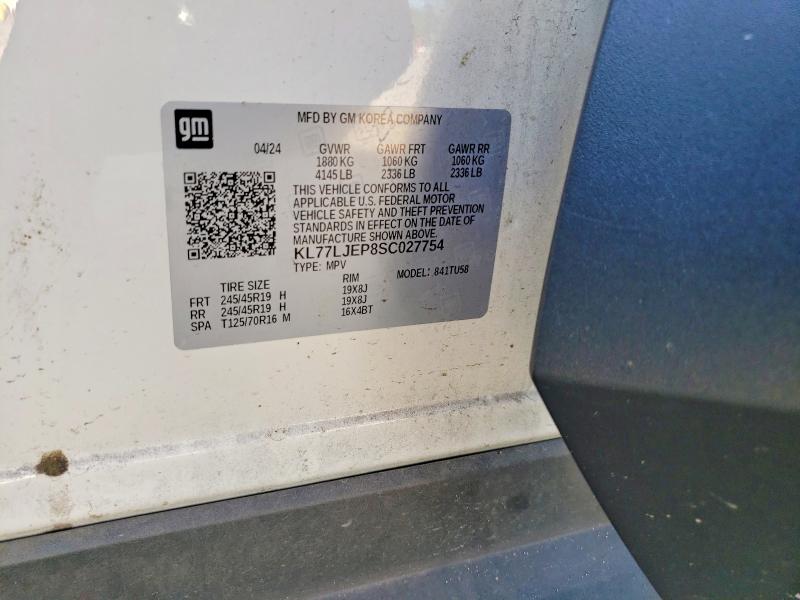 Aukcja sprzedaży 2025 Chevrolet Trax, vin: KL77LJEP8SC027754, numer aukcji: 53582816
