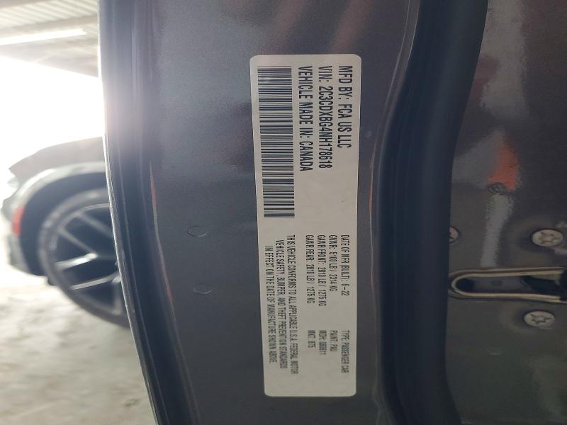 55368816 :رقم المزاد ، 2C3CDXBG4NH178618 vin ، 2022 Dodge Charger مزاد بيع