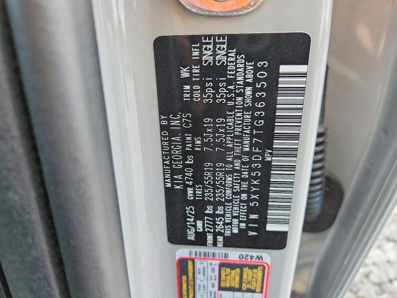 2026 Kia Sportage მანქანა იყიდება აუქციონზე, vin: 5XYK53DF7TG363503, აუქციონის ნომერი: 54658276