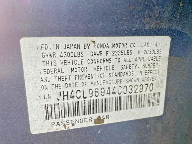 53287376 :رقم المزاد ، JH4CL96944C032970 vin ، 2004 Acura Tsx مزاد بيع