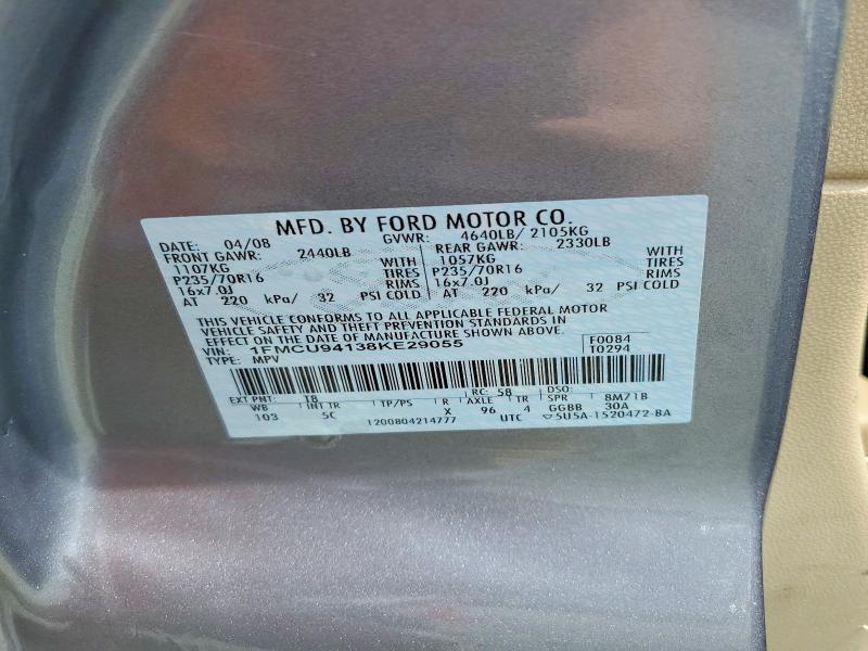 54865456 :رقم المزاد ، 1FMCU94138KE29055 vin ، 2008 Ford Escape مزاد بيع