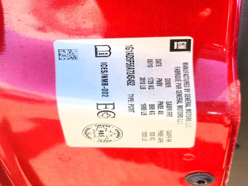 54519446 :رقم المزاد ، 1G1AD5F56A7245492 vin ، 2010 Chevrolet Cobalt مزاد بيع
