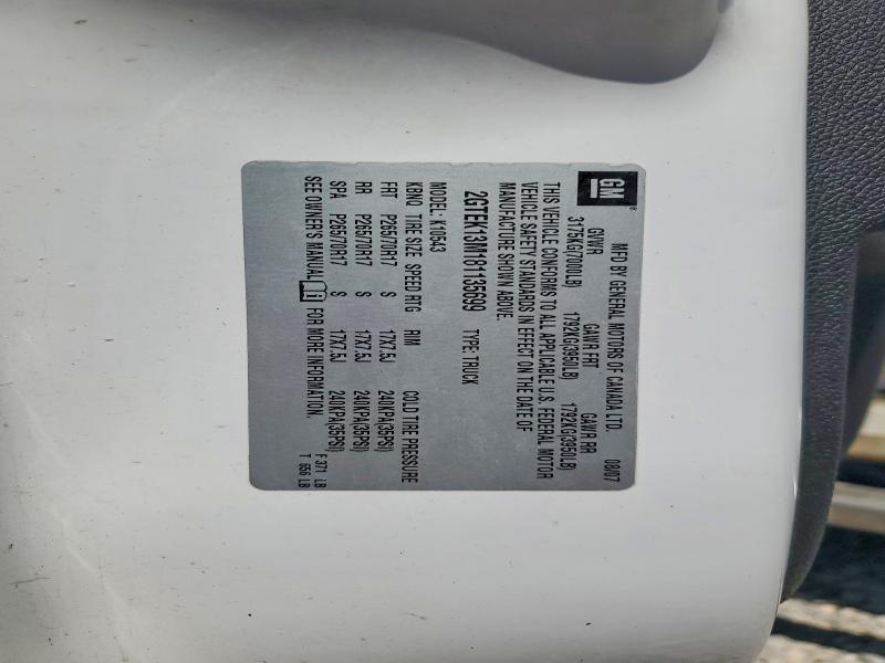 2008 Gmc Sierra მანქანა იყიდება აუქციონზე, vin: 2GTEK13M181135699, აუქციონის ნომერი: 55445076