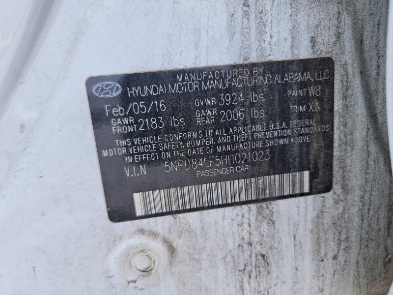 2017 Hyundai Elantra მანქანა იყიდება აუქციონზე, vin: 5NPD84LF5HH021023, აუქციონის ნომერი: 54949326