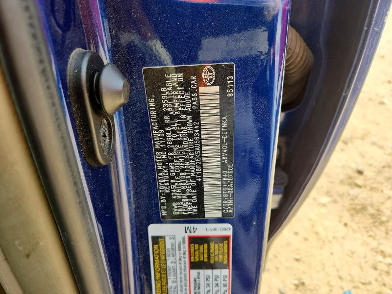 Aukcja sprzedaży 2010 Toyota Camry, vin: 4T1BF3EK5AU563442, numer aukcji: 54916456
