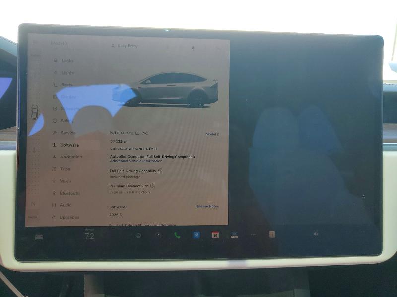 Продажа на аукционе авто 2022 Tesla Model X, vin: 7SAXCDE51NF343798, номер лота: 52883966