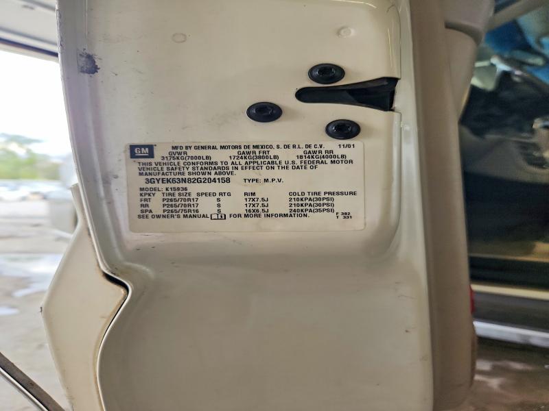 Продажа на аукционе авто 2002 Cadillac Escalade, vin: 3GYEK63N82G204158, номер лота: 52144486