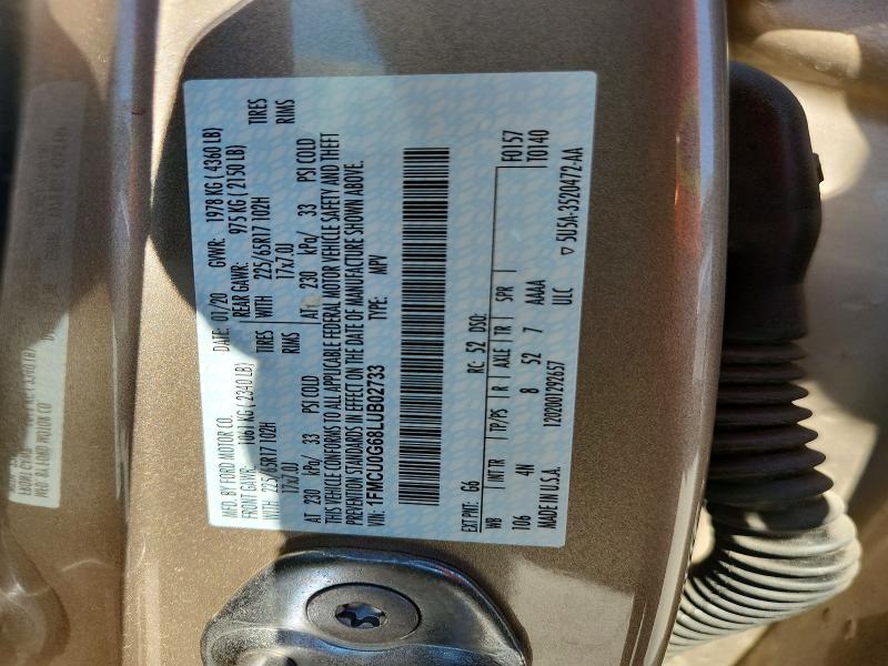 Aukcja sprzedaży 2020 Ford Escape, vin: 1FMCU0G68LUB02733, numer aukcji: 53033376