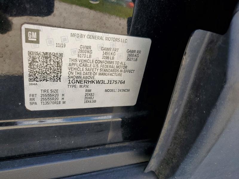Aukcja sprzedaży 2020 Chevrolet Traverse, vin: 1GNERHKW3LJ175764, numer aukcji: 54648516