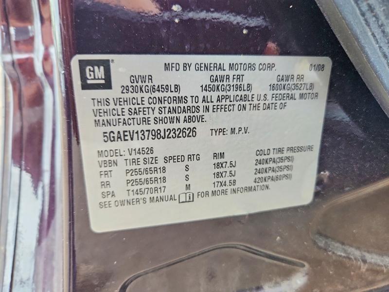 Продажа на аукционе авто 2008 Buick Enclave, vin: 5GAEV13798J232626, номер лота: 54963066