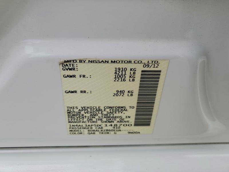 54887876 :رقم المزاد ، 1N4AL3AP5DC148700 vin ، 2013 Nissan Altima مزاد بيع