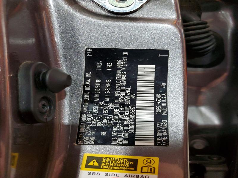 52963826 :رقم المزاد ، 5TDBZRFH9HS359971 vin ، 2017 Toyota Highlander مزاد بيع