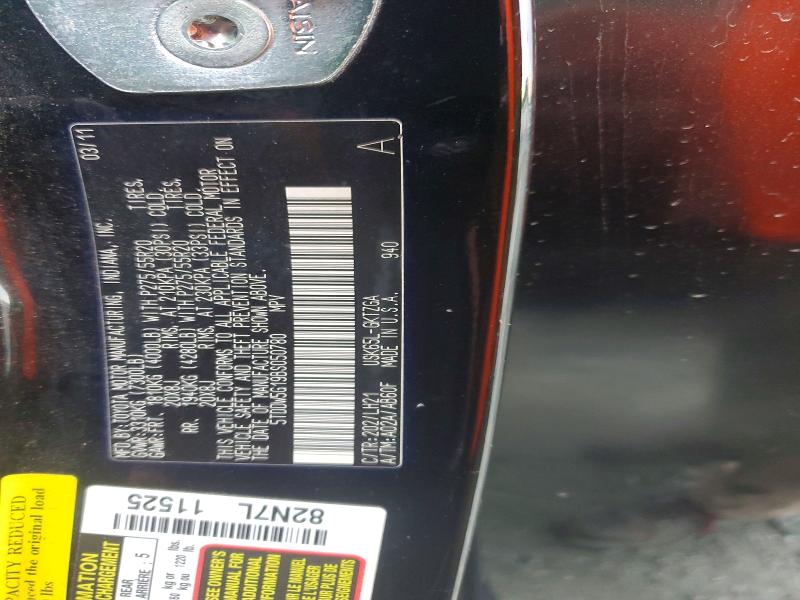 52984326 :رقم المزاد ، 5TDDW5G19BS050780 vin ، 2011 Toyota Sequoia مزاد بيع