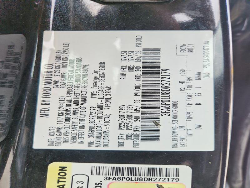 Продажа на аукционе авто 2013 Ford Fusion, vin: 3FA6P0LU8DR272179, номер лота: 51850026