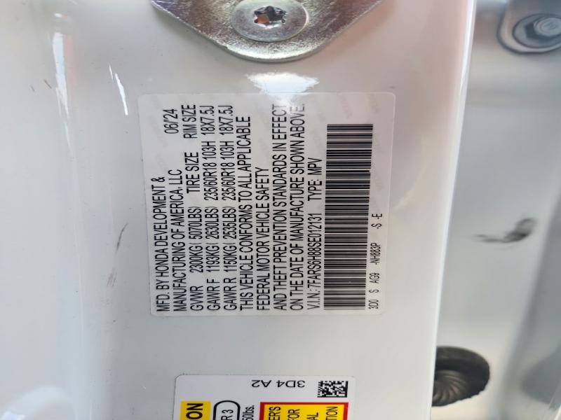 2025 Honda Cr-v მანქანა იყიდება აუქციონზე, vin: 7FARS6H88SE012131, აუქციონის ნომერი: 53823816