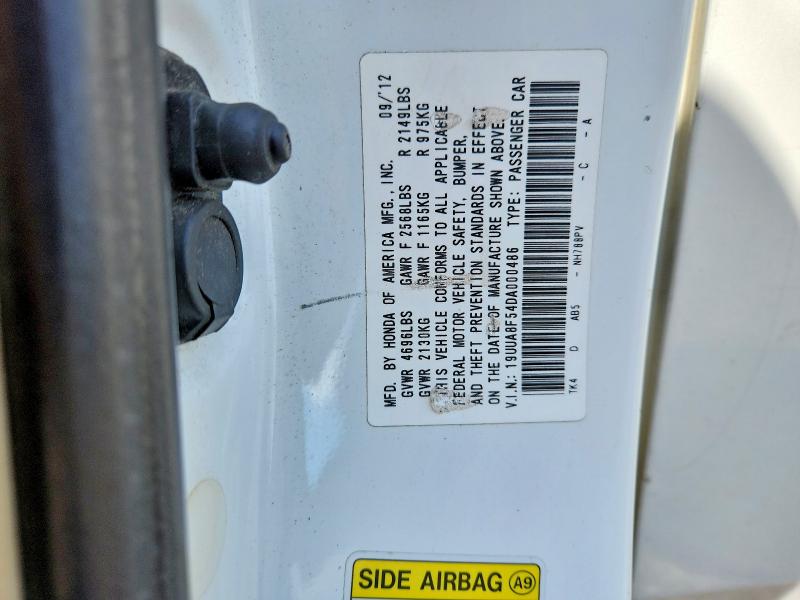 2013 Acura Tl მანქანა იყიდება აუქციონზე, vin: 19UUA8F54DA000486, აუქციონის ნომერი: 53739826