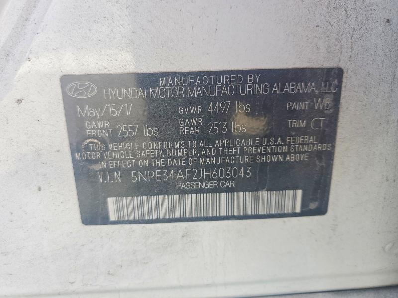 Aukcja sprzedaży 2018 Hyundai Sonata, vin: 5NPE34AF2JH603043, numer aukcji: 53220986