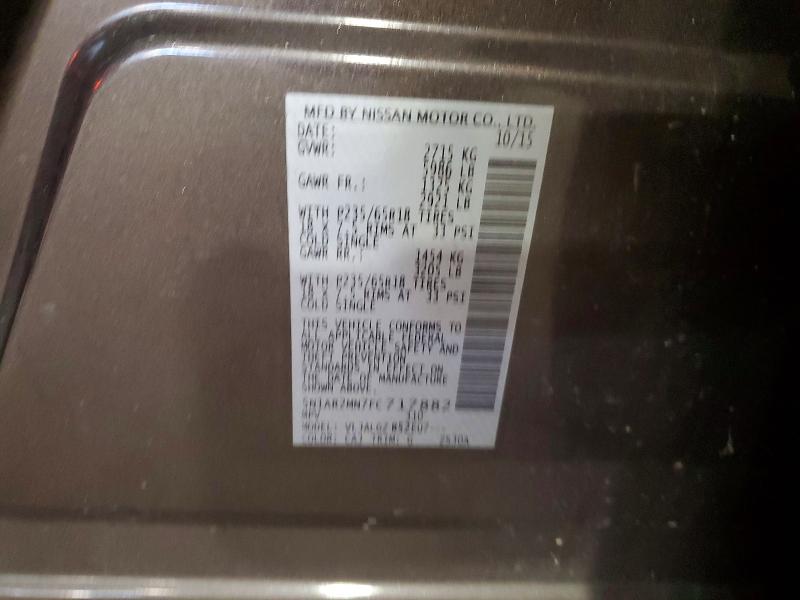 52768976 :رقم المزاد ، 5N1AR2MN7FC717882 vin ، 2015 Nissan Pathfinder مزاد بيع