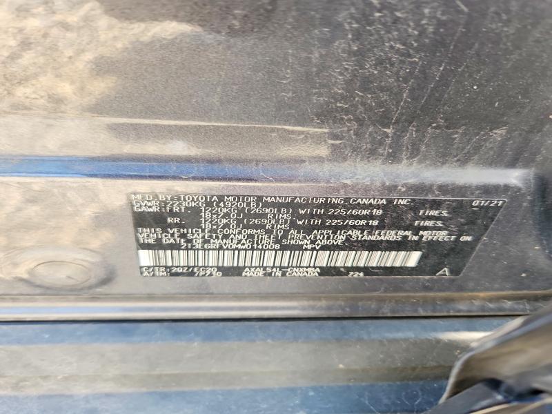 2021 Toyota Rav4 მანქანა იყიდება აუქციონზე, vin: 2T3E6RFV0MW014008, აუქციონის ნომერი: 52448256