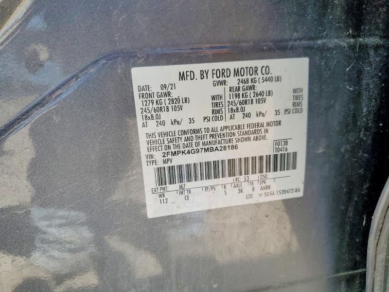 Продажа на аукционе авто 2021 Ford Edge, vin: 2FMPK4G97MBA28186, номер лота: 53217696