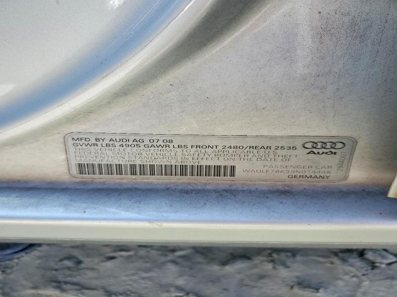 Продаж на аукціоні авто 2009 Audi A4, vin: WAULF78K39N014448, номер лоту: 52293816