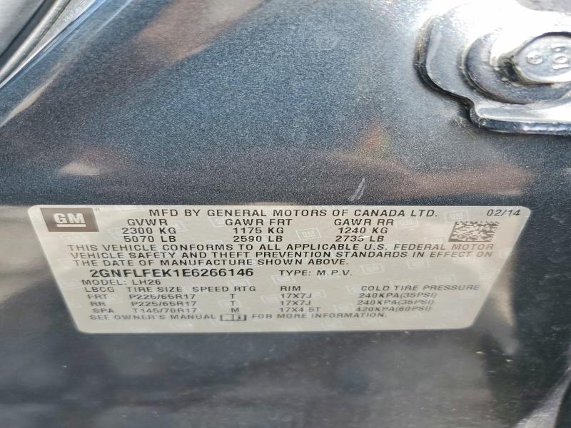 Продажа на аукционе авто 2014 Chevrolet Equinox, vin: 2GNFLFEK1E6266146, номер лота: 54770076