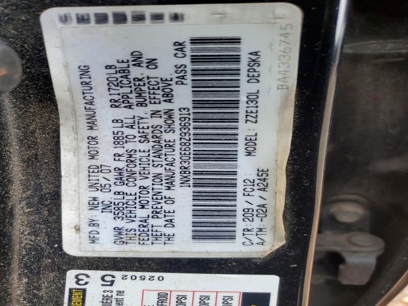 55054576 :رقم المزاد ، 1NXBR30E68Z936913 vin ، 2008 Toyota Corolla مزاد بيع