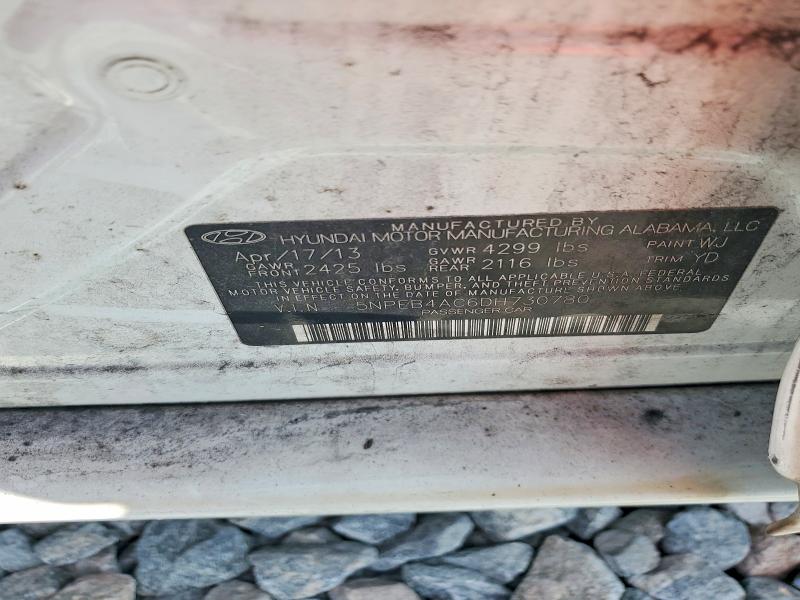 54614496 :رقم المزاد ، 5NPEB4AC6DH730780 vin ، 2013 Hyundai Sonata مزاد بيع